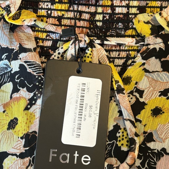 Fate Floral Blouse - Yellow and Black - Picture 9 of 10